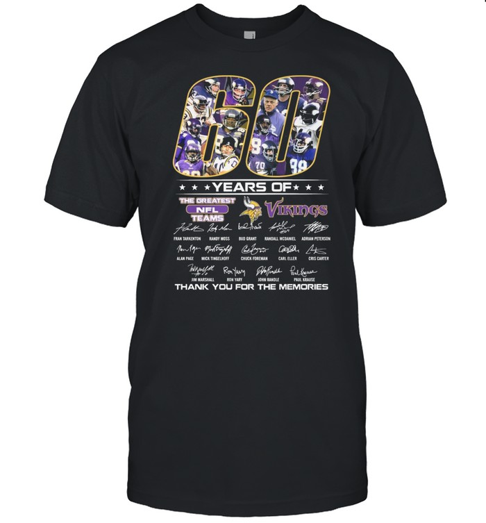 60 Years Of The Greatest Nfl Teams Vikings Signature shirt