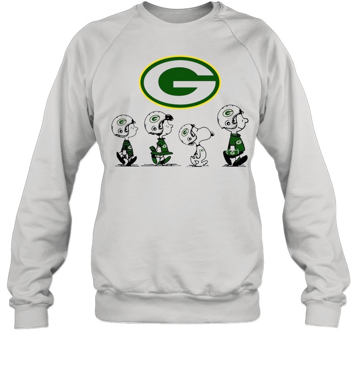 Green Bay Packers Peanuts characters in October we wear pink shirt, hoodie,  sweater, long sleeve and tank top