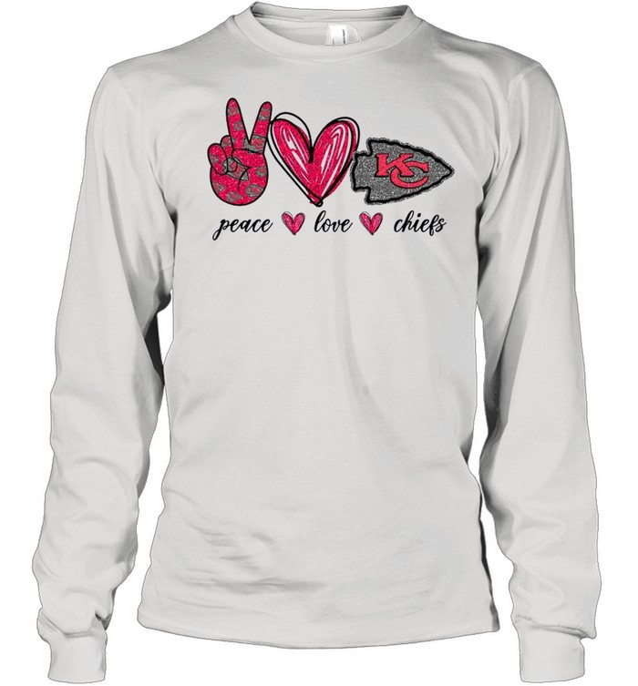 Peace Love Kansas City Chiefs T-Shirt - Kingteeshop