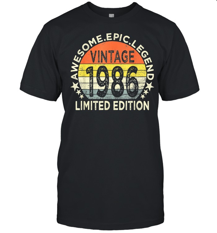 Vintage 1986 35 Year Old 35th Birthday shirt Classic Men's T-shirt