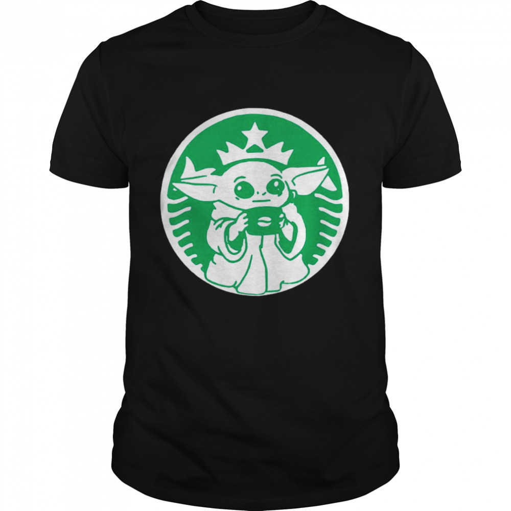 Baby Yoda Star Wars Coffee Starbucks shirt