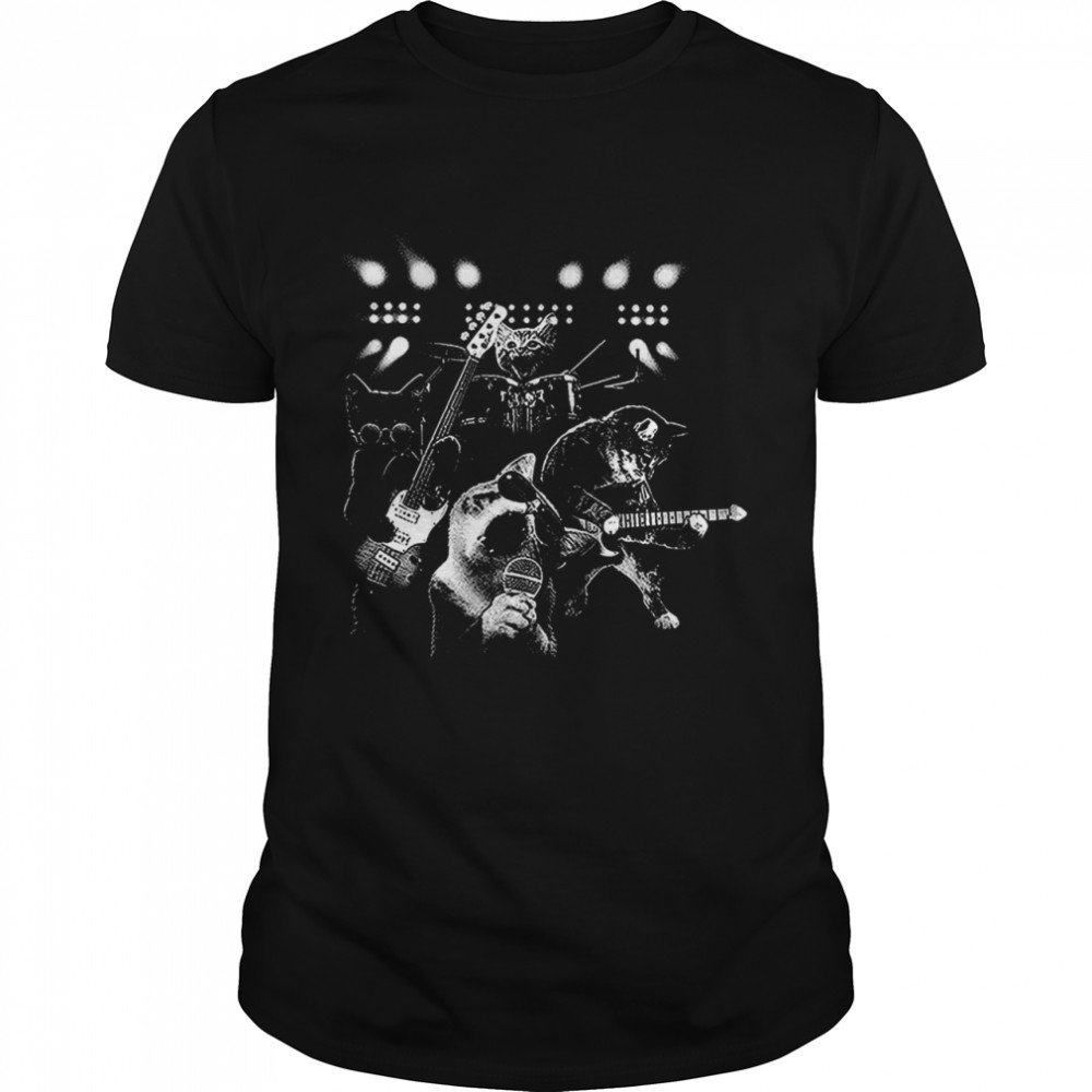 Cats Rock Band And Playing Guitar 2021 shirt