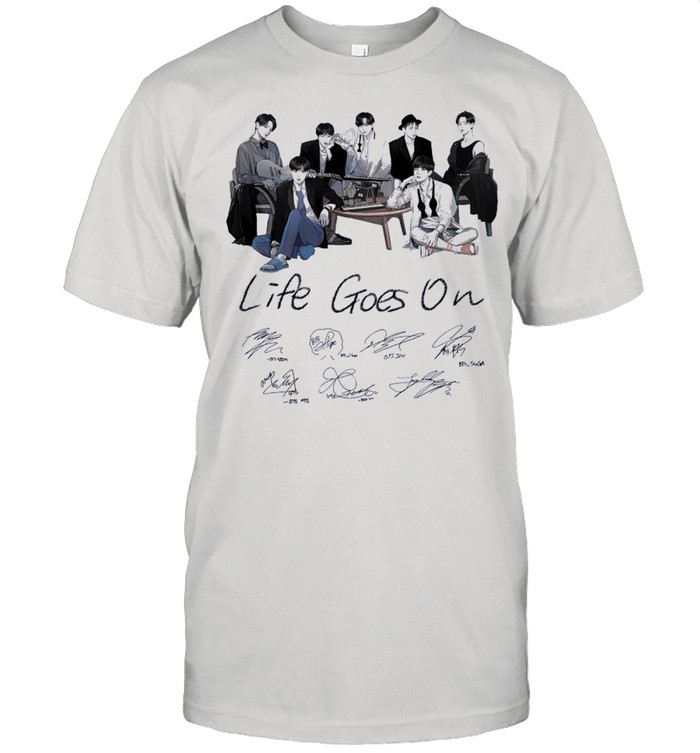 The Bts Boys Music Band Life Goes On Signatures shirt Classic Men's T-shirt