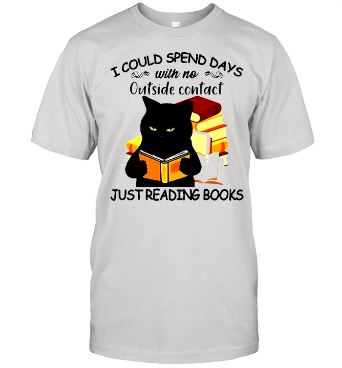 Black Cat reading book I could spend days just shirt Classic Men's T-shirt