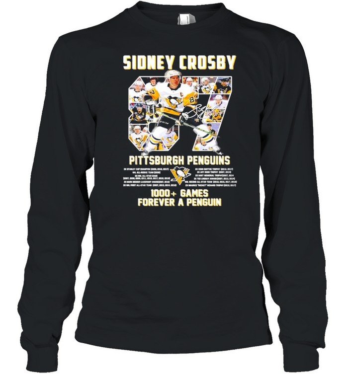 Sidney Crosby Pittsburgh Penguins 1000 games forever a Penguin signature  shirt, hoodie, sweater, long sleeve and tank top