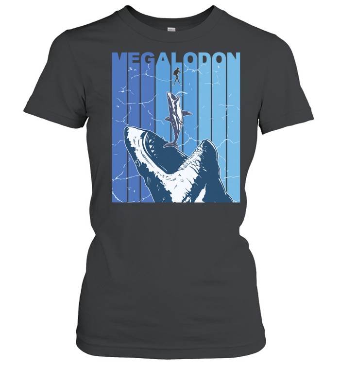 Megalodon Great White Shark Giant Shark Diver shirt Classic Women's T-shirt