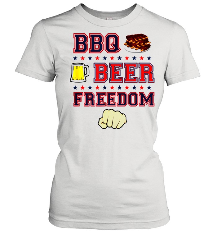 Barbecue Beer Freedom Cooking Chef Dad shirt Classic Women's T-shirt