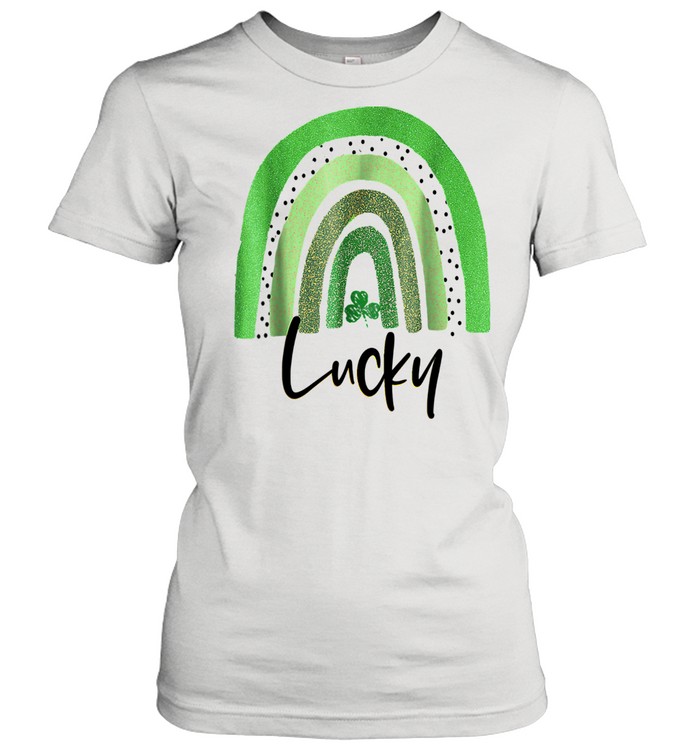 Lucky Saint Patrick's Day Boho Rainbow shirt Classic Women's T-shirt