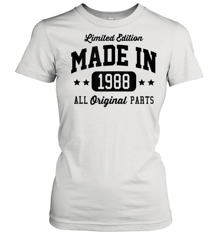 Vintage Made In 1988 Limited Edition Original Parts shirt Classic Women's T-shirt