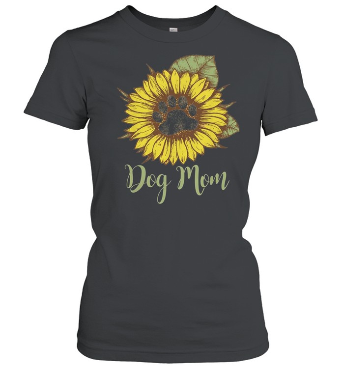 Sunflower paw dog mom shirt Classic Women's T-shirt