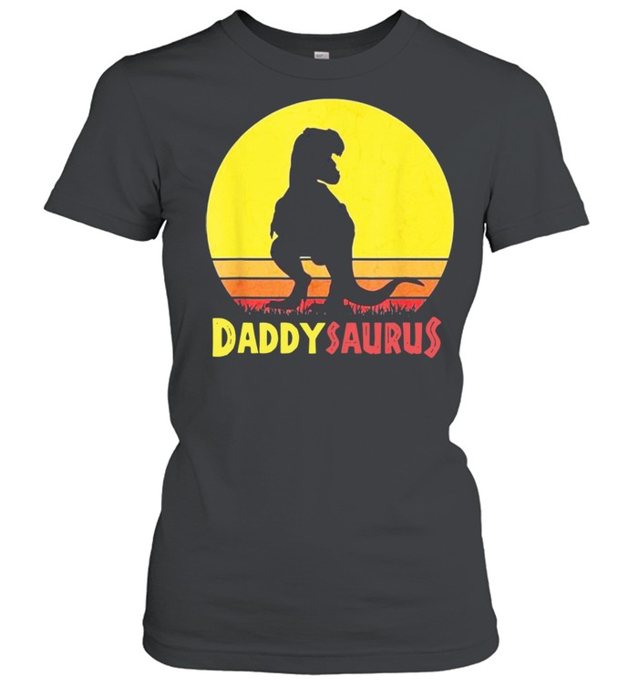 Trex Dinosaur Papasaurus Daddy Saurus Family Matching Vintage shirt Classic Women's T-shirt