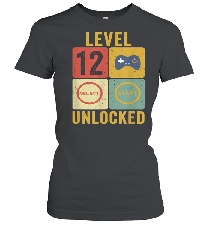 Level 12 freigeschaltet 12. Geburtstag Geschenk Video Gamer  Classic Women's T-shirt