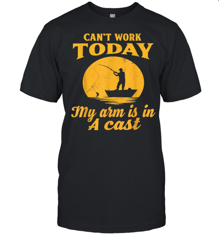 Can't work today my arm is in a cast , Fishing Men's T-Shirt