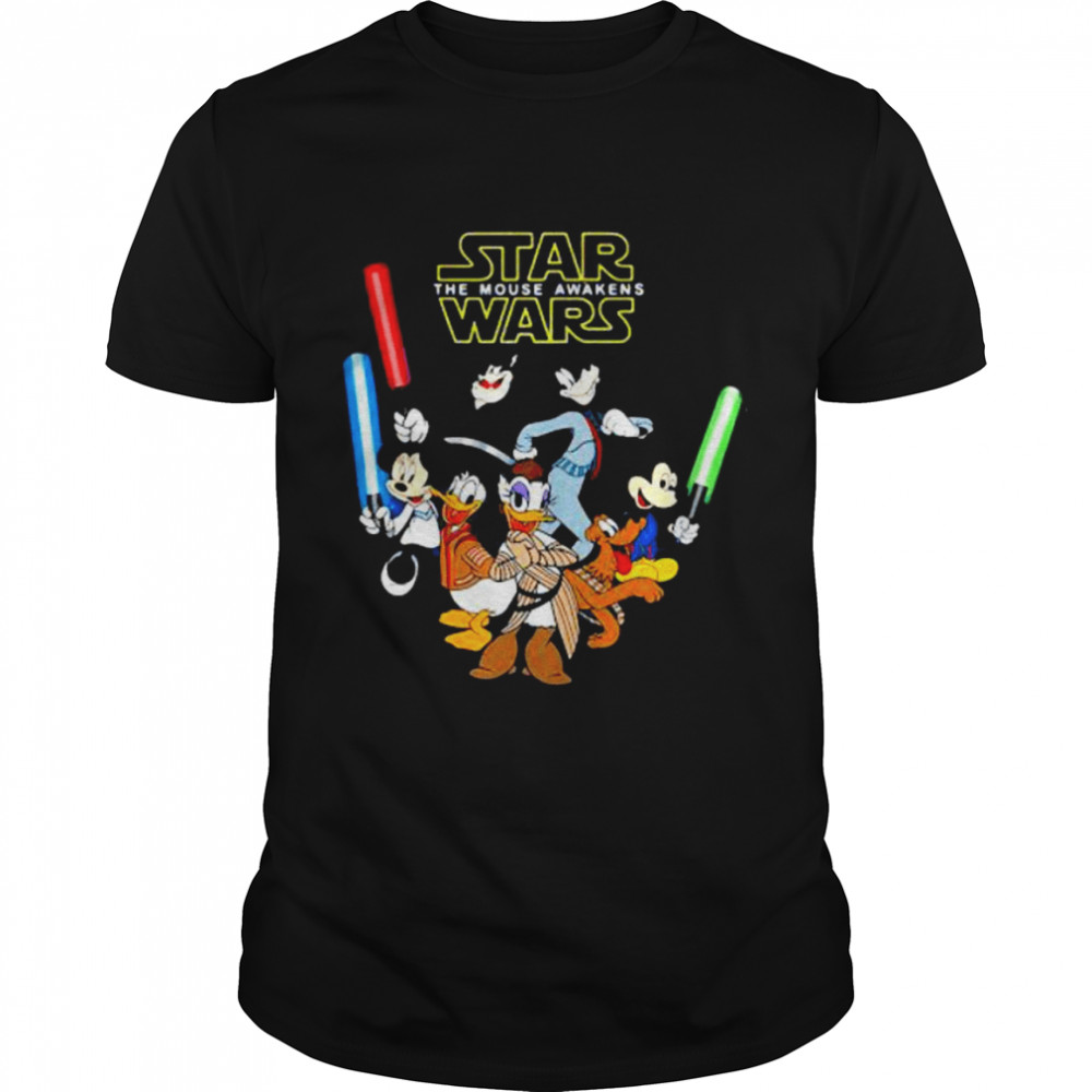 Star Wars The Mouse Awaken Mickey Donal Disney  Classic Men's T-shirt