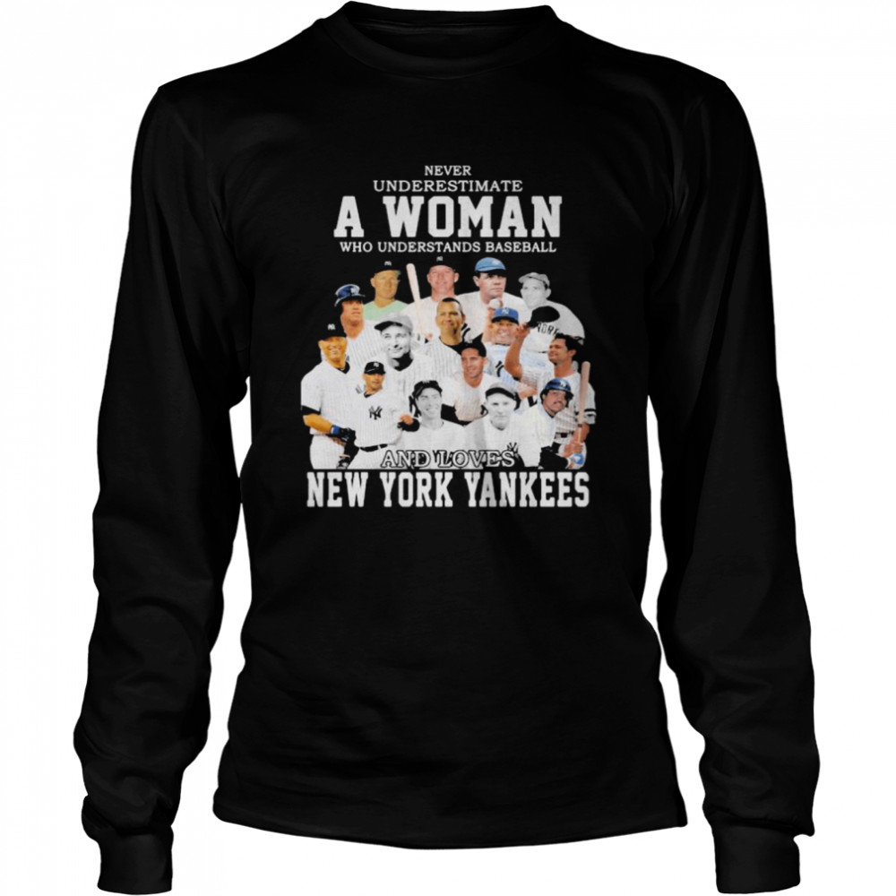 Ladies New York Yankees Long Sleeve T-Shirts, Yankees Long-Sleeved