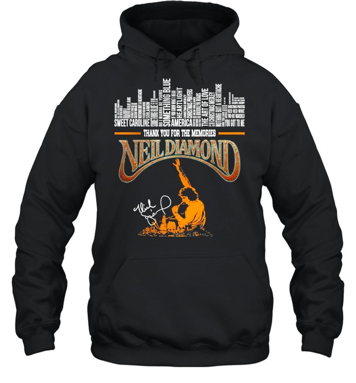 Neil Diamond Albums Thank You For The Memories Signature shirt Unisex Hoodie