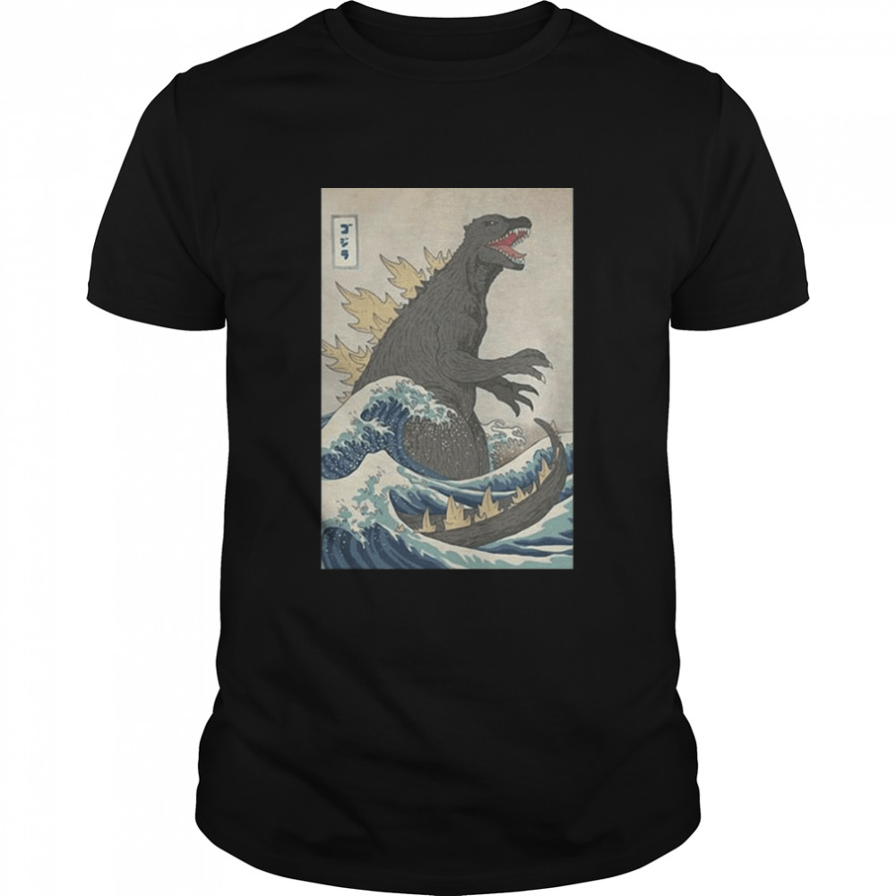 The Great Godzilla Off Kanagawa Godzilla shirt