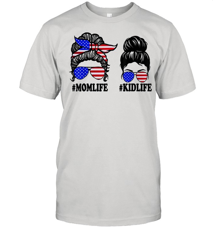 Mom And Daughter Wear American Flag Glasses Motherhood shirt Classic Men's T-shirt