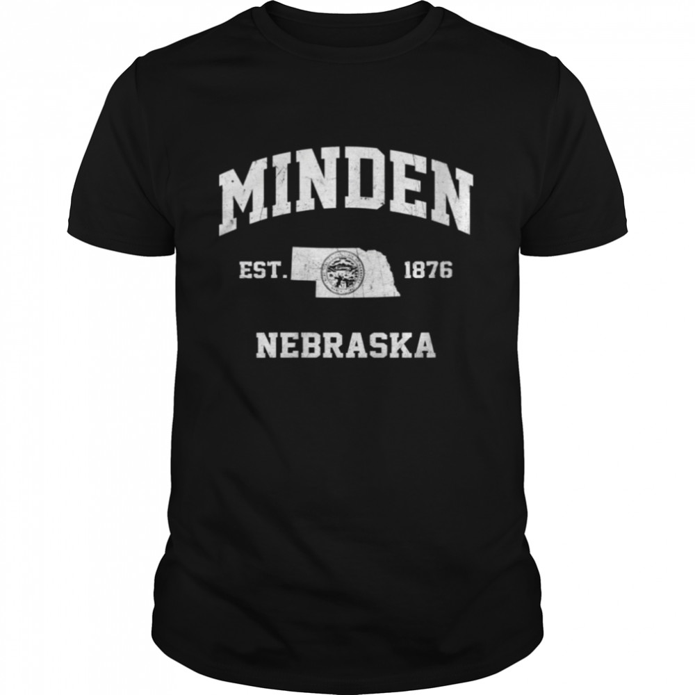 Minden Nebraska NE vintage State Athletic style shirt