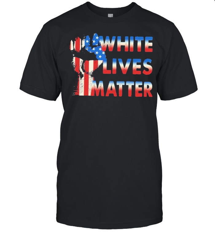 White lives matter american flag shirt