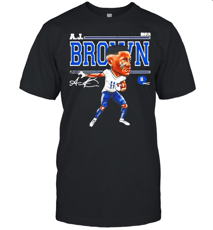 Tennessee Football AJ Brown Cartoon signature shirt Classic Men's T-shirt