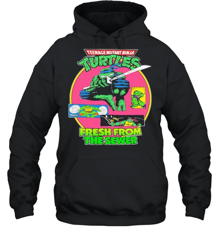 TMNT Upcycled TShirt Hoodie Teenage Mutant Ninja Turtles by