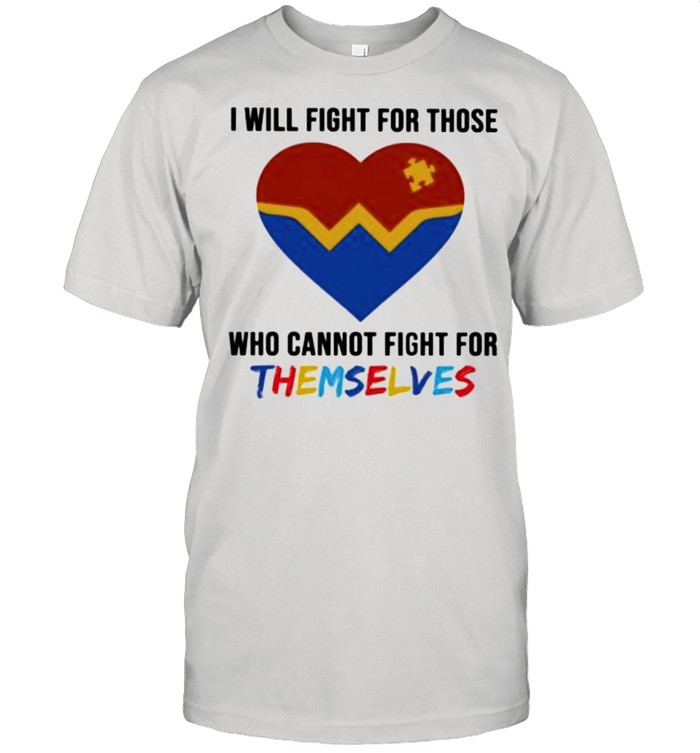Autism I will fight for those who cannot fight for themselves  Classic Men's T-shirt