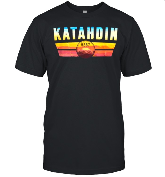 Katahdin Mountain Maine Hiking Climbing Sunset Vintage shirt Classic Men's T-shirt