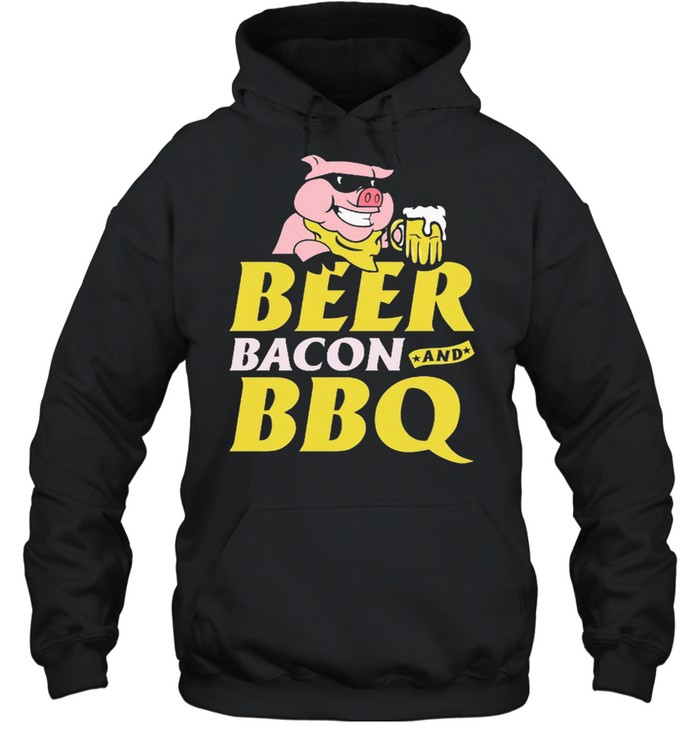 Big Beer bacon and Bbq shirt Unisex Hoodie