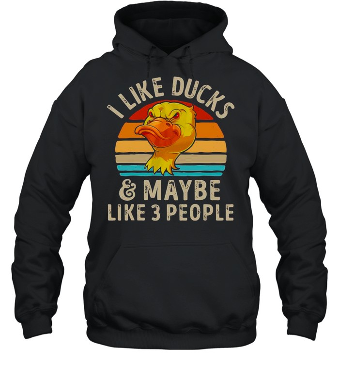 I Like Ducks And Maybe Like 3 People Vintage shirt Unisex Hoodie