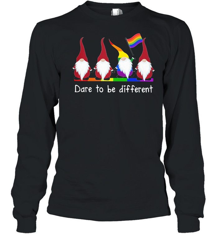 Love Gnomes Dare To Be Different Drawf LGBT shirt Long Sleeved T-shirt