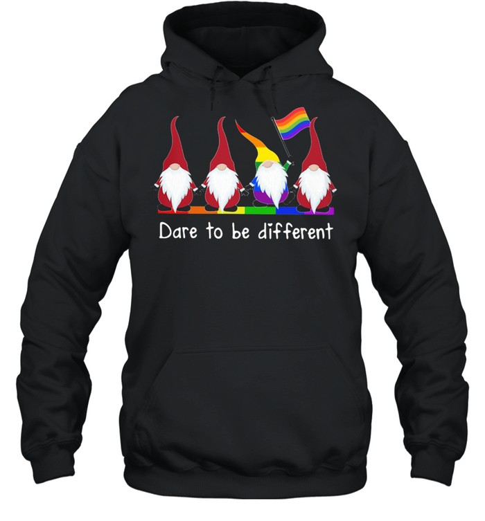 Love Gnomes Dare To Be Different Drawf LGBT shirt Unisex Hoodie