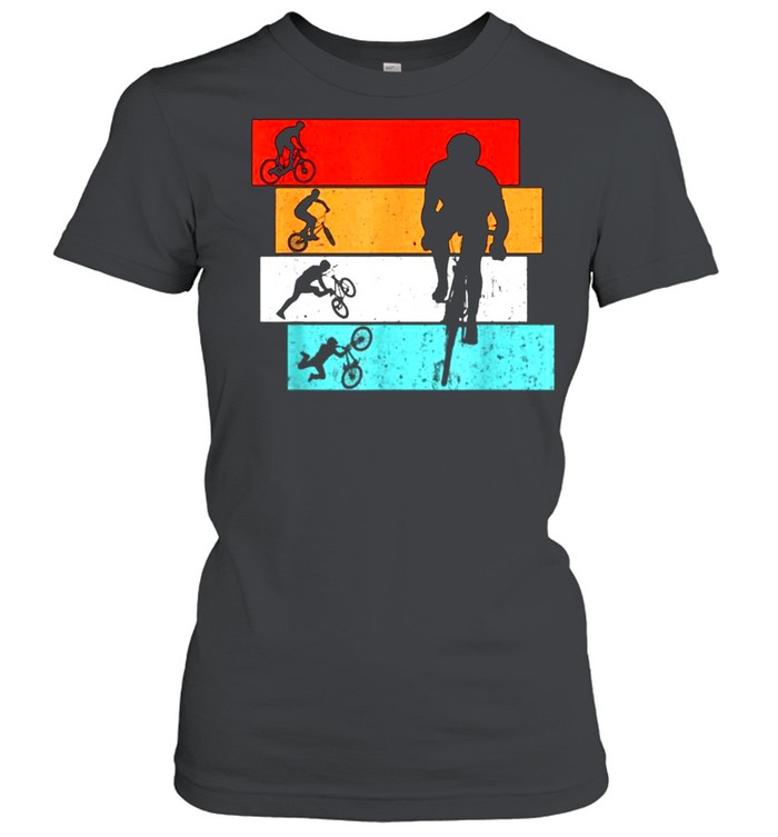 MTB MOUNTAINBIKE DOWNHILL BMX CYCLING VINTAGE RETRO BIKE vintage Classic Women's T-shirt