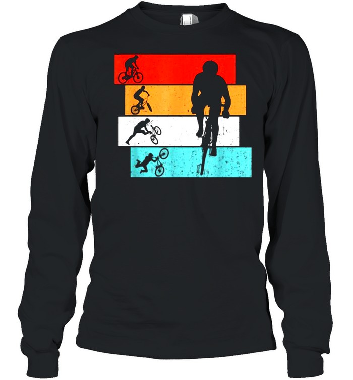 MTB MOUNTAINBIKE DOWNHILL BMX CYCLING VINTAGE RETRO BIKE vintage Long Sleeved T-shirt