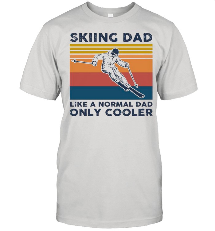 Skiing Dad Like A Normal Dad Only Cooler Vintage shirt Classic Men's T-shirt
