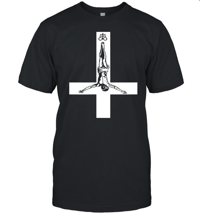 Satanic inverted Crucifixion Leviathan cross symbol 666 shirt