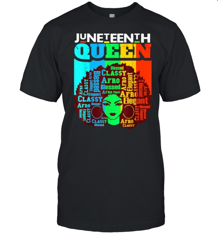 Juneteenth Queen Afro Melanin Black Girl Magic Women Girls T- Classic Men's T-shirt