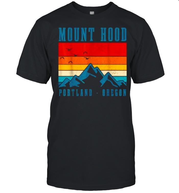 Mount Hood Portland Oregon Vintage Mountains PNW Hiking T- Classic Men's T-shirt