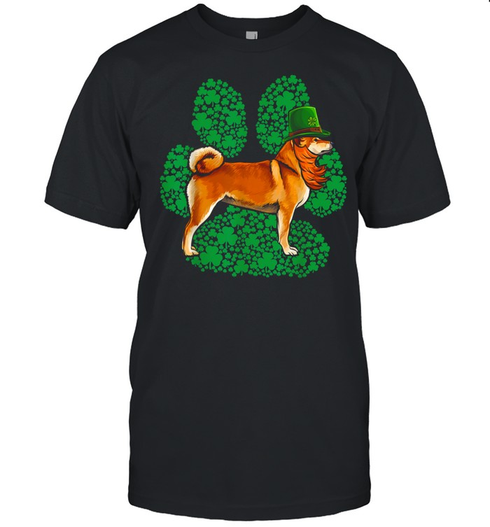 Leprechaun Shiba Inu St Patricks Day Shamrock Paw shirt Classic Men's T-shirt