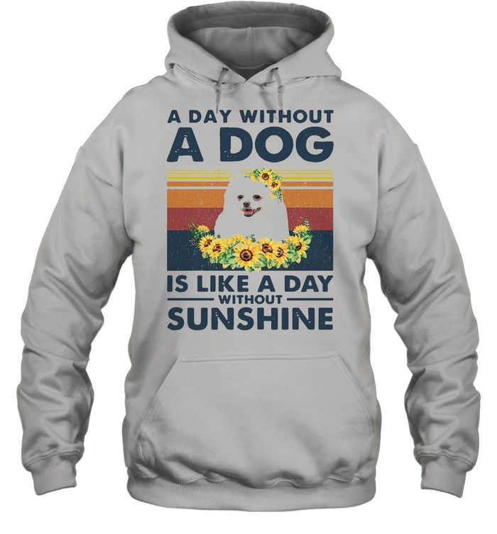 A Day Without A Dog Is Like A Day Without Sunshine Vintage Unisex Hoodie