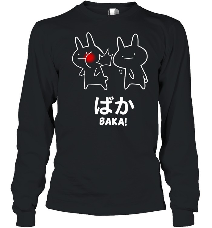 Anime Baka Rabbit Slap Black T-shirt Long Sleeved T-shirt