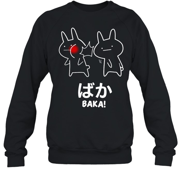 Anime Baka Rabbit Slap Black T-shirt Unisex Sweatshirt