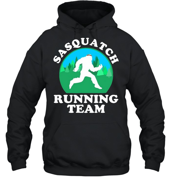 Bigfoot Sasquatch Running Team T-shirt Unisex Hoodie