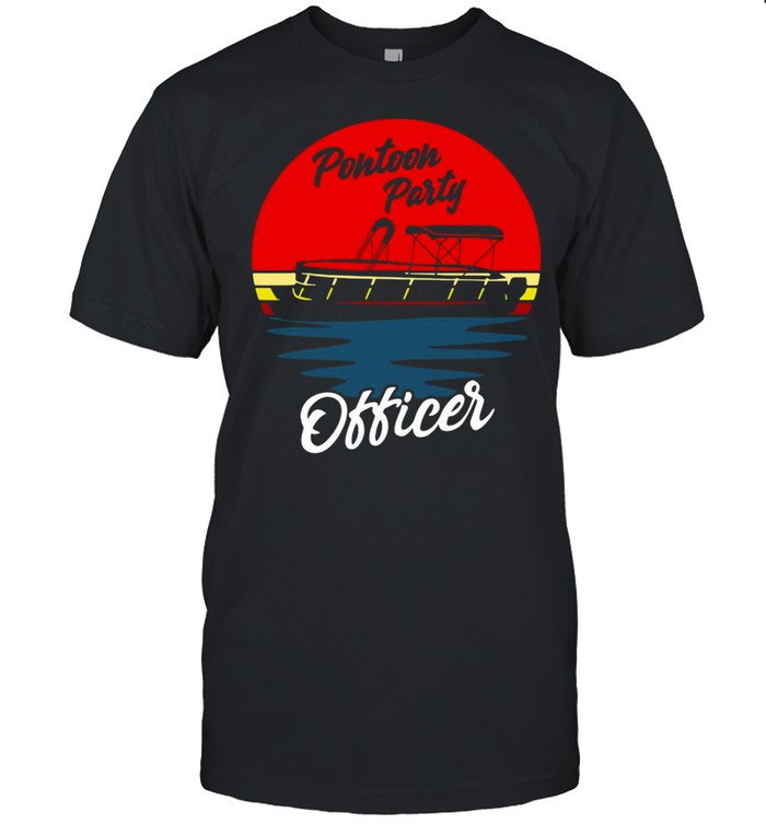 Boating Pontoon Party Officer T-shirt Classic Men's T-shirt