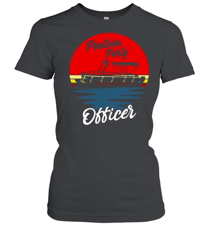 Boating Pontoon Party Officer T-shirt Classic Women's T-shirt