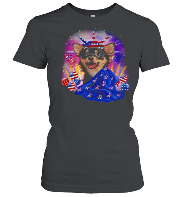 Chihuahua Independence Liberty For Chihuahua Lover T-shirt Classic Women's T-shirt