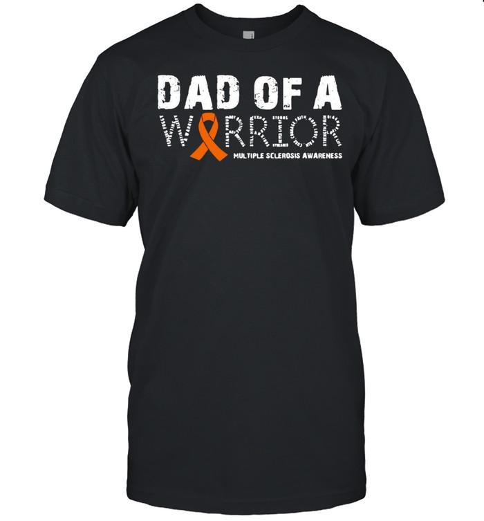 Dad Of A Warrior Multiple Sclerosis Awareness Family T-shirt Classic Men's T-shirt