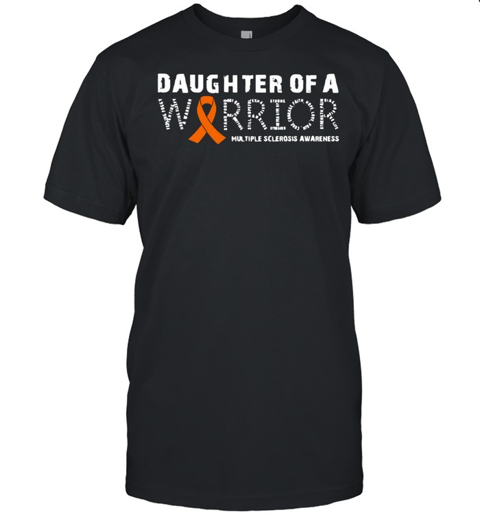 Daughter Of A Warrior Multiple Sclerosis Awareness Family T-shirt Classic Men's T-shirt