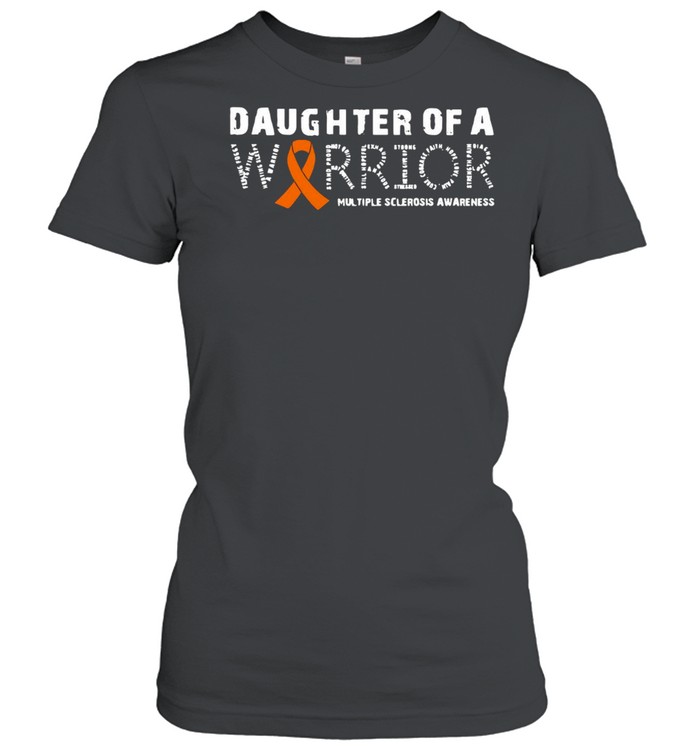 Daughter Of A Warrior Multiple Sclerosis Awareness Family T-shirt Classic Women's T-shirt