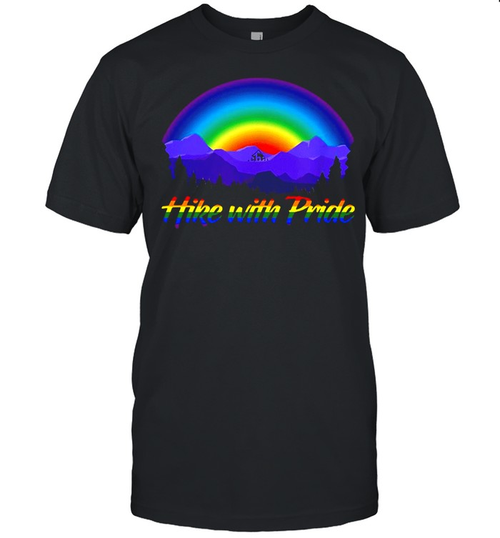 Hike With Pride Rainbow Sunset T-shirt Classic Men's T-shirt